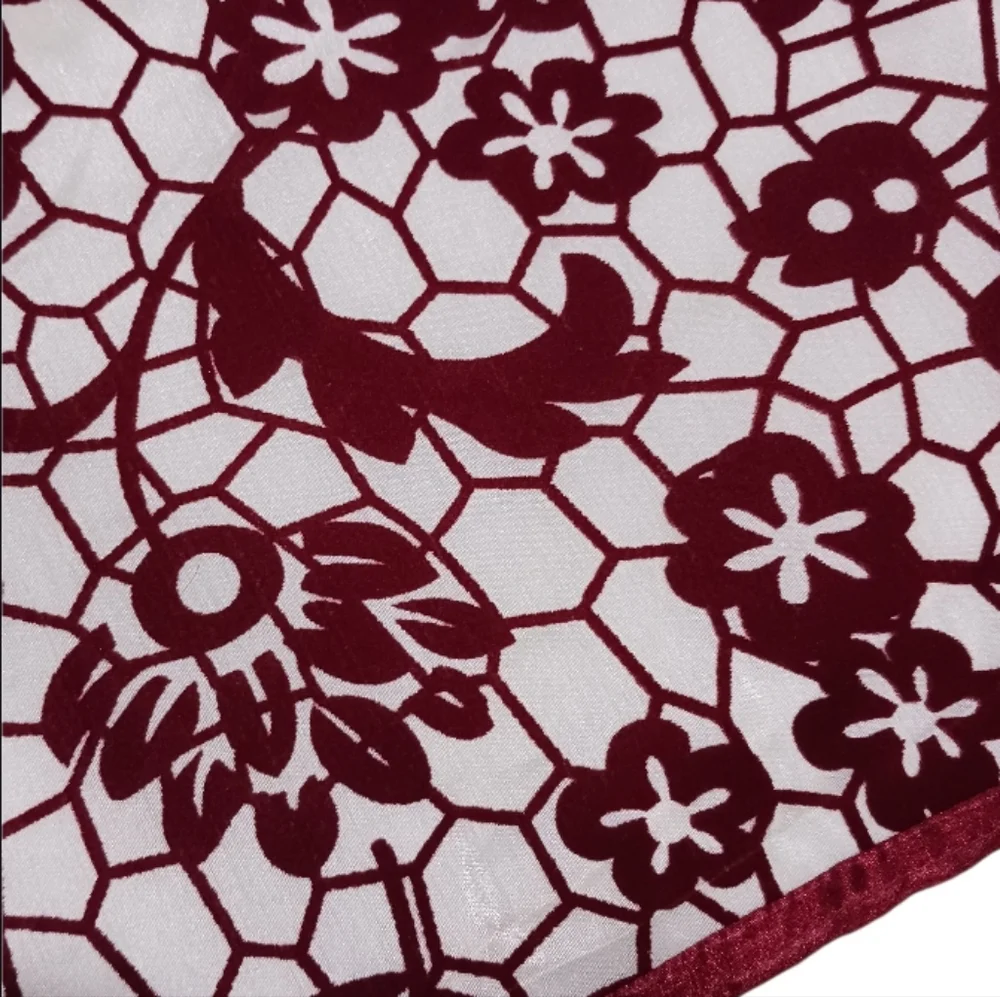 Lush Decor Estate Garden Flocked Window Panel Curtains Set